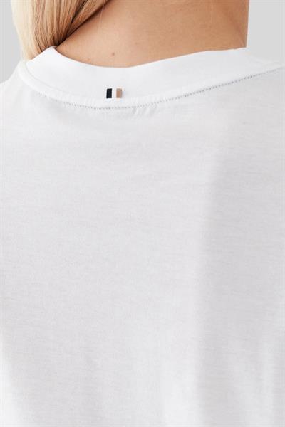 Boss Slim Fit Bisiklet Yaka Kadın T-Shirt Beyaz 100