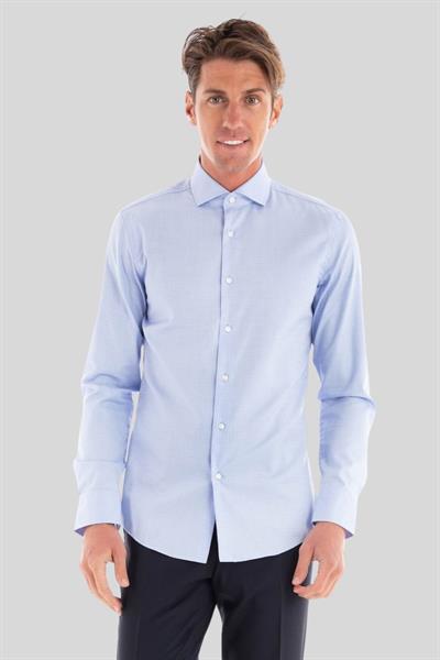 Boss Slim Fit Erkek Beyaz Gömlek Mavi 450
