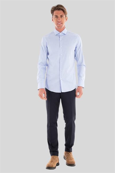 Boss Slim Fit Erkek Beyaz Gömlek Mavi 450