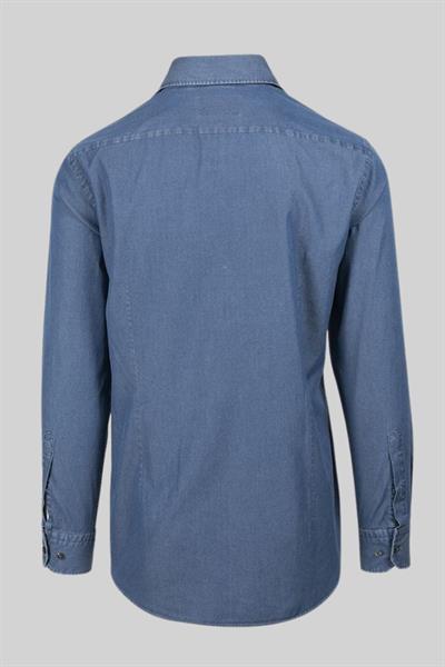Boss Slim Fit Erkek Jean Gömlek Mavi 460
