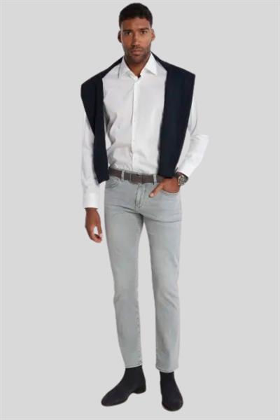 Boss Slim Fit Erkek Jean Pantolon Gri