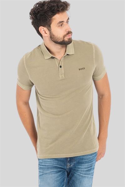 Boss Slim Fit Erkek Polo Yaka T-Shirt Haki 336