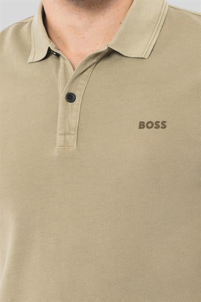 Boss Slim Fit Erkek Polo Yaka T-Shirt Haki 336