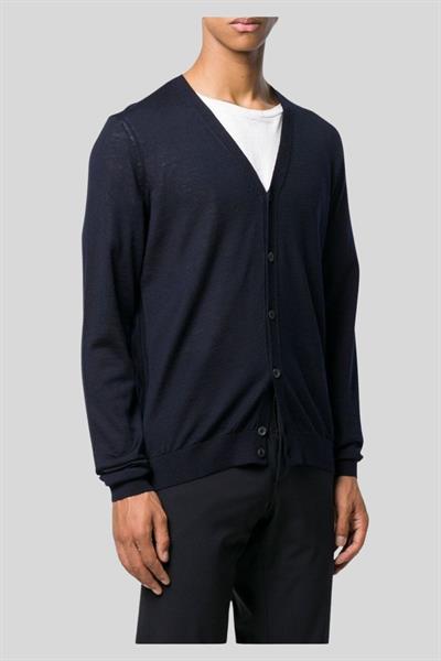 Boss Slim Fit Erkek Yün Hırka Mavi 402