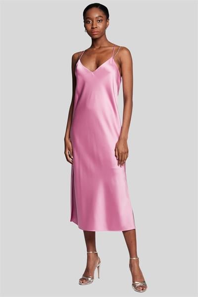 Boss Slim Fit Kadın Kokteyl Elbise Pembe