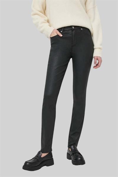 Boss Slim Fit Kadın Mumlu Jean Pantolon Siyah