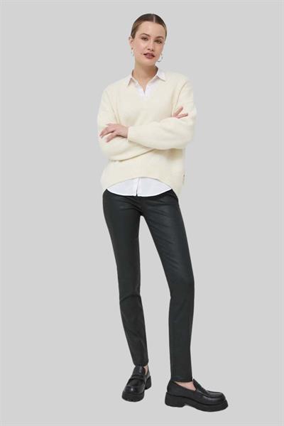 Boss Slim Fit Kadın Mumlu Jean Pantolon Siyah