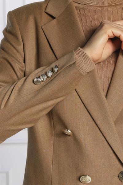 Boss Slim Fit Kadın Yün Ceket Bej 260