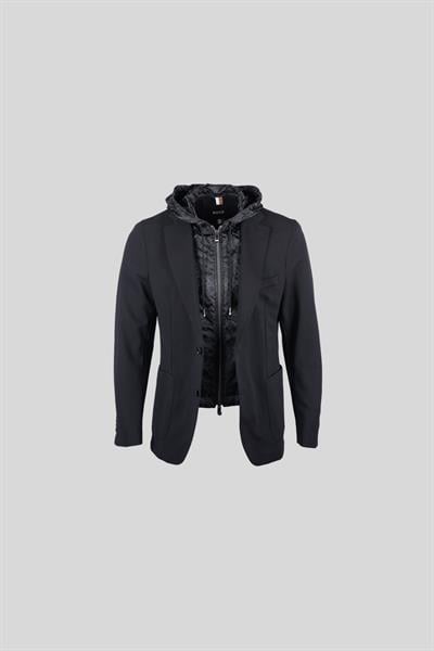 Boss Slim Fit Kapüşonlu Ceket Siyah