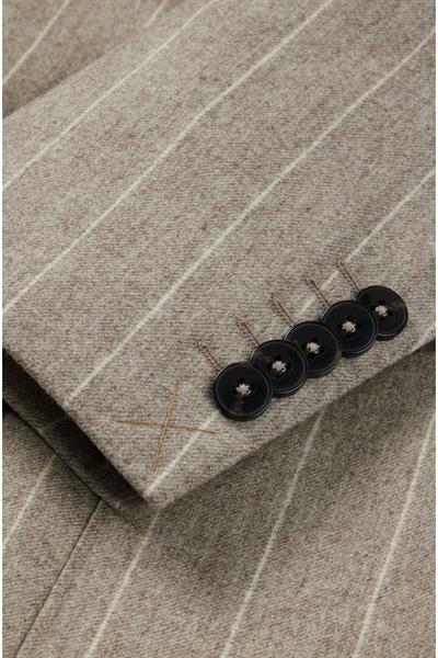 Boss Slim Fit Kruvaze Takım Kahverengi