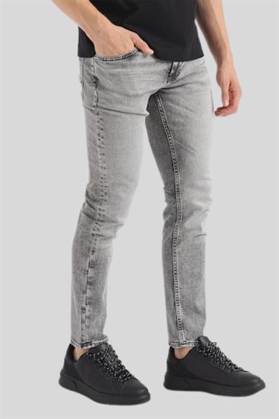 Boss Slim Fit Normal Bel Erkek Jean Pantolon Gri