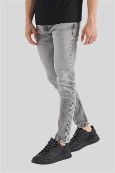 Boss Slim Fit Normal Bel Erkek Jean Pantolon Gri