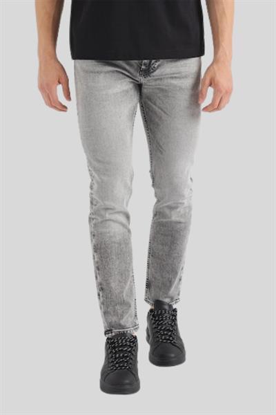 Boss Slim Fit Normal Bel Erkek Jean Pantolon Gri