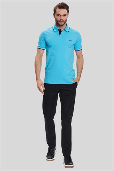 Boss Slim Fit Paul Curved Polo Yaka T-Shirt Mavi 497