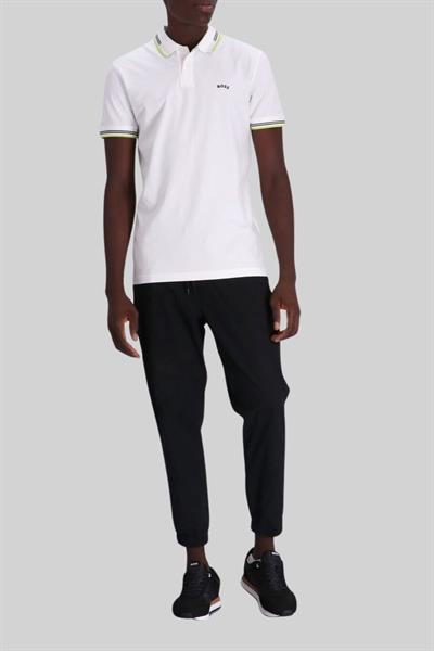 Boss Slim Fit Paul Curved Polo Yaka T-Shirt Beyaz