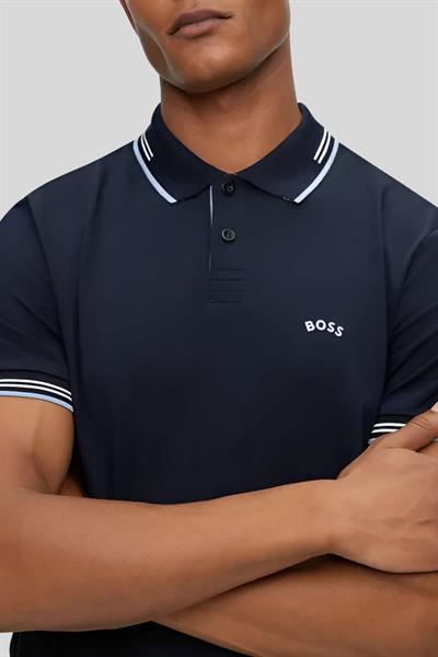 Boss Slim Fit Paul Curved Polo Yaka T-Shirt Lacivert 409