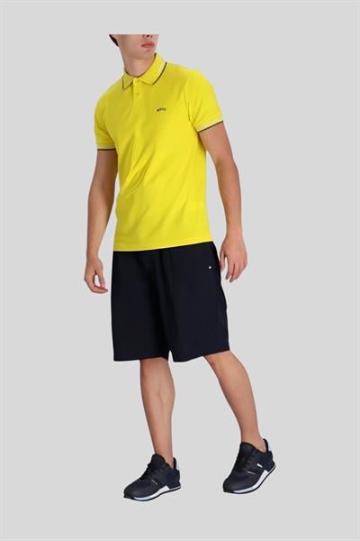 Boss Slim Fit Paul Curved Polo Yaka T-Shirt Sarı