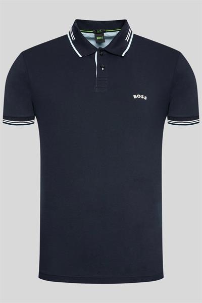 Boss Slim Fit Paul Curved Polo Yaka T-Shirt Lacivert 405