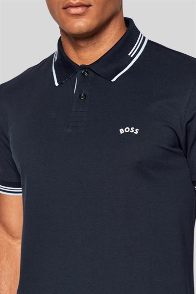 Boss Slim Fit Paul Curved Polo Yaka T-Shirt Lacivert 405