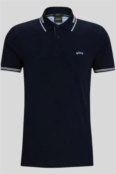 Boss Slim Fit Paul Curved Polo Yaka T-Shirt Lacivert 409