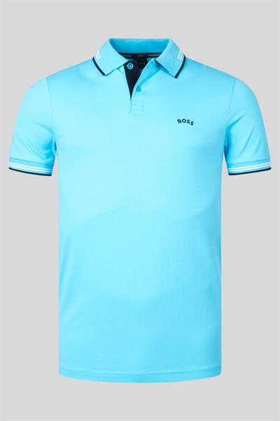 Boss Slim Fit Paul Curved Polo Yaka T-Shirt Mavi 497