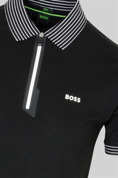 Boss Slim Fit Polo Yaka Erkek Siyah T-Shirt Siyah
