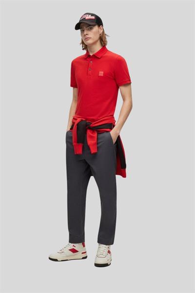 Boss Slim Fit Polo Yaka Erkek T-Shirt Kırmızı 624