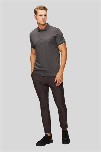 Boss Slim Fit Polo Yaka Erkek T-Shirt Gri 027