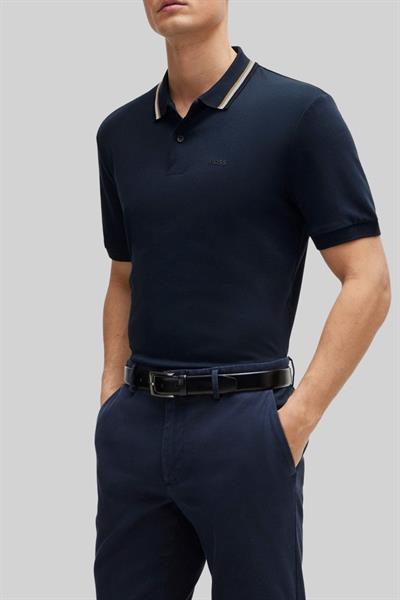 Boss Slim Fit Polo Yaka Erkek T-Shirt Lacivert 404