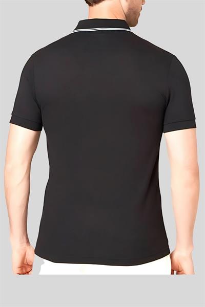 Boss Slim Fit Polo Yaka Erkek T-Shirt Siyah 004