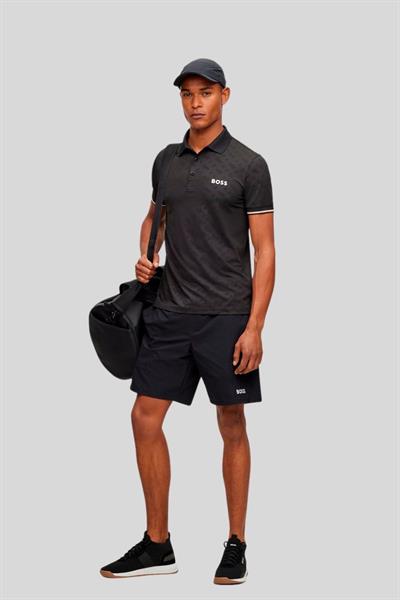 Boss Slim Fit Polo Yaka Erkek T-Shirt Siyah