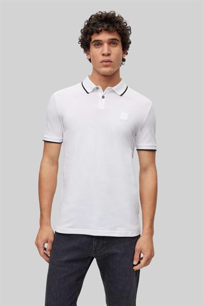 Boss Slim Fit Polo Yaka Erkek T-Shirt Beyaz 100