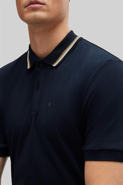 Boss Slim Fit Polo Yaka Erkek T-Shirt Lacivert 404