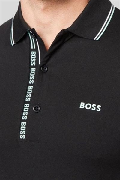 Boss Slim Fit Polo Yaka Erkek T-Shirt Siyah 004