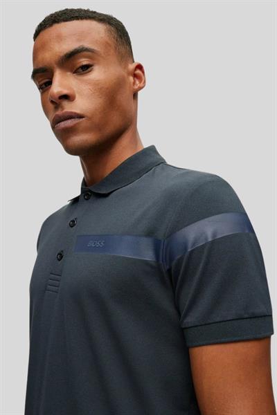 Boss Slim Fit  Polo Yaka Erkek T-Shirt Mavi 402