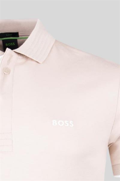 Boss Slim Fit Polo Yaka Erkek T-Shirt Bej