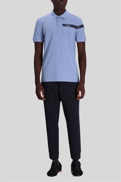 Boss Slim Fit  Polo Yaka Erkek T-Shirt Mavi 498