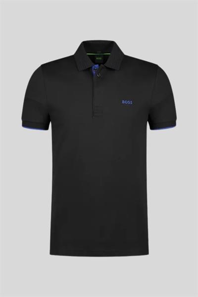 Boss Slim Fit Polo Yaka Erkek T-Shirt Siyah