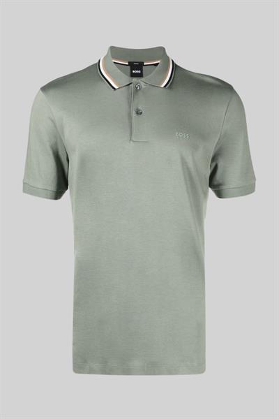 Boss Slim Fit Polo Yaka Erkek T-Shirt Yeşil