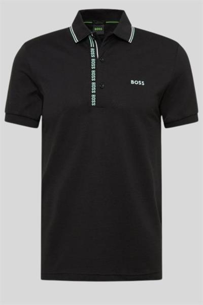 Boss Slim Fit Polo Yaka Erkek T-Shirt Siyah 004