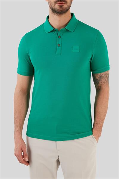 Boss Slim Fit Polo Yaka Erkek T-Shirt Yeşil