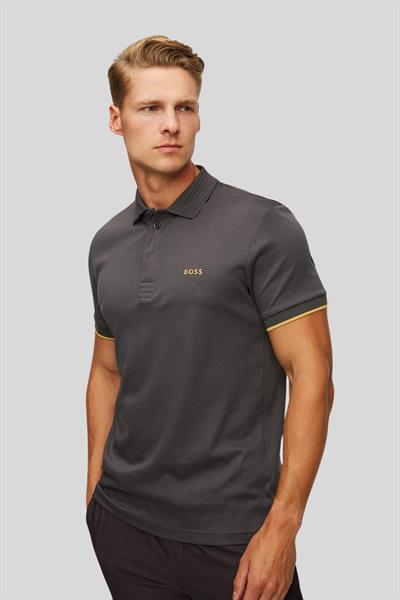 Boss Slim Fit Polo Yaka Erkek T-Shirt Gri 027