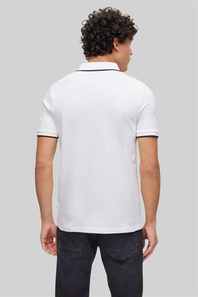 Boss Slim Fit Polo Yaka Erkek T-Shirt Beyaz 100