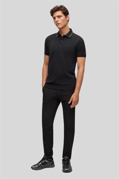 Boss Slim Fit Polo Yaka Erkek T-Shirt Siyah 010