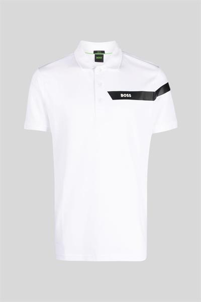 Boss Slim Fit  Polo Yaka Erkek T-Shirt Beyaz 100