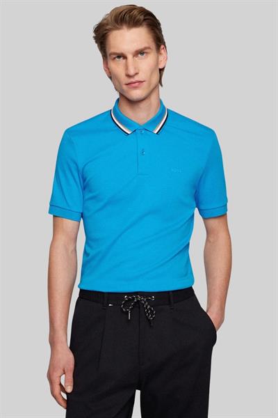 Boss Slim Fit Polo Yaka Erkek T-Shirt Mavi 439