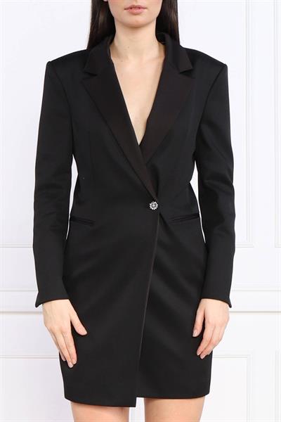 Boss Slim Fit Uzun Kollu Kadın Ceket Elbise Siyah