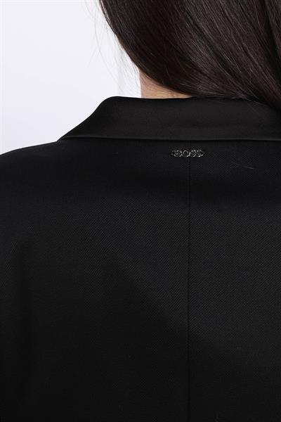 Boss Slim Fit Uzun Kollu Kadın Ceket Elbise Siyah