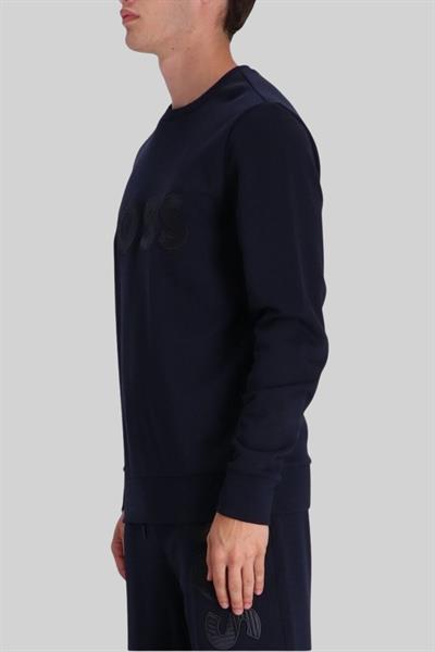 Boss Stadler Erkek Bisiklet Yaka Sweatshirt Lacivert 404