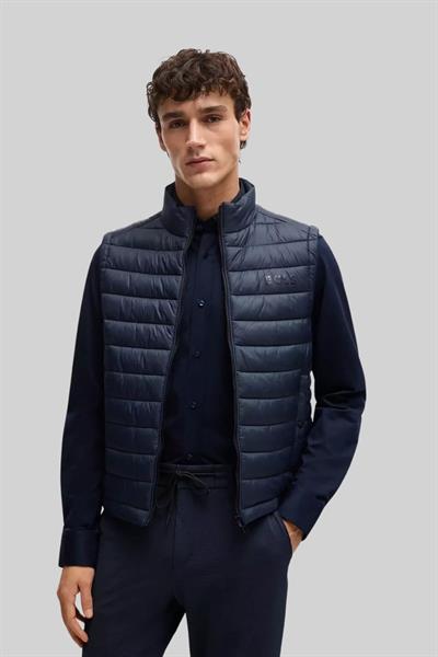 Boss Su Geçirmez Regular Fit Dik Yaka Şişme Erkek Yelek Lacivert 404